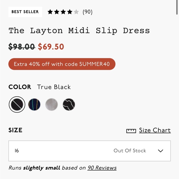 Madewell The Layton Midi Slip Dress sz. 16 - Picture 2 of 10